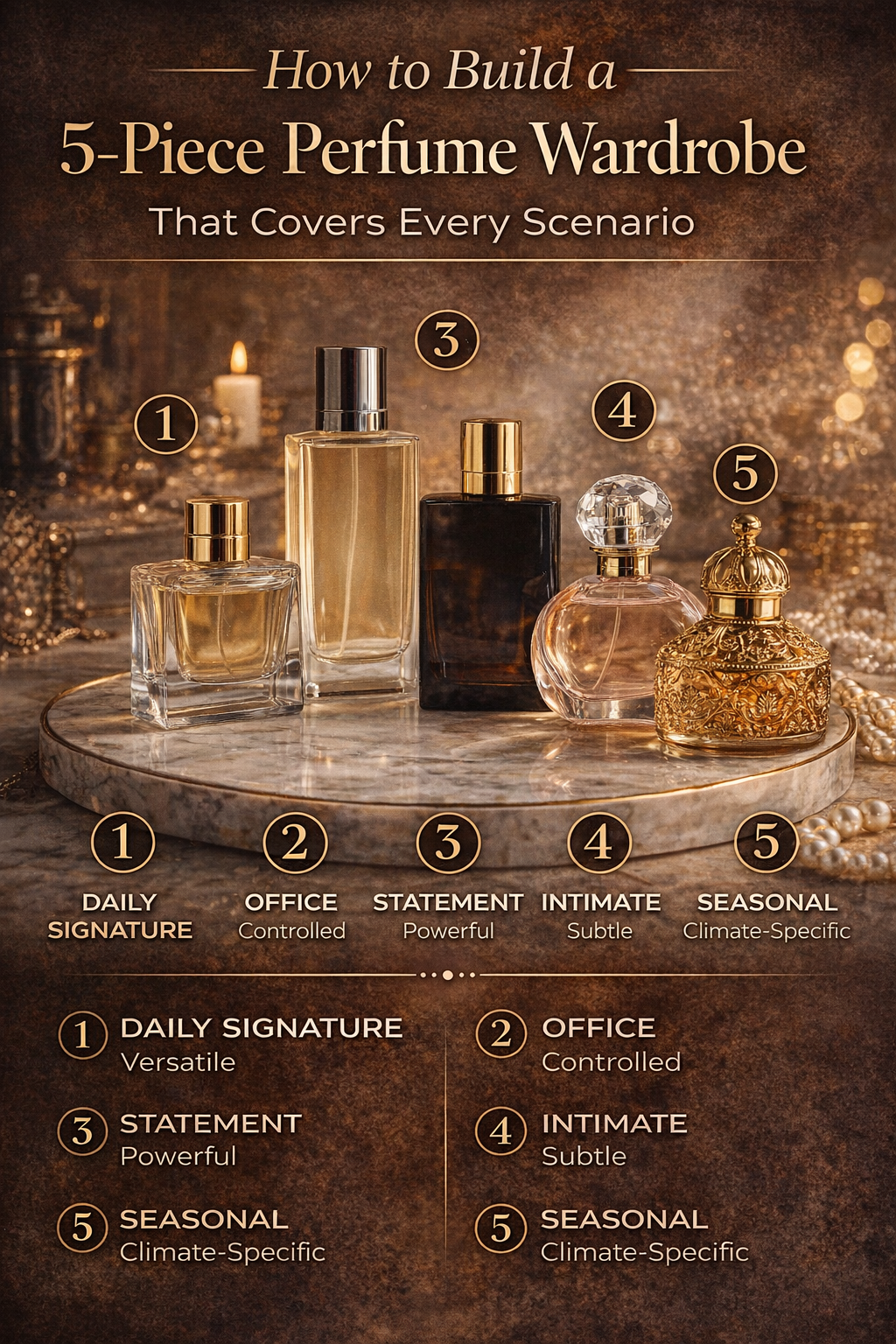 How to Build a 5-Piece Perfume Wardrobe That Covers Every Scenario